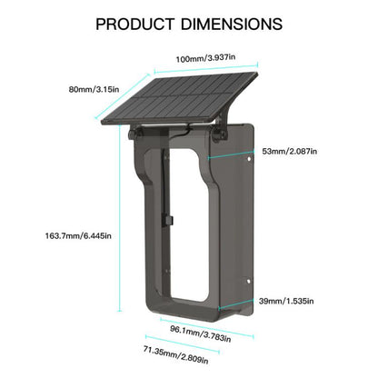 HC-002 Outdoor Solar Panel Charging Rain Cover Suitable For 013D Video Doorbell