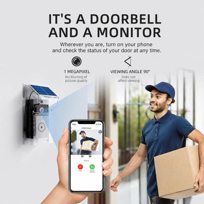 U9 1MP HD Smart Visual Doorbell Two-way Audio Camera, Only Doorbell, Transparent Cover + Doorbell, Brown Cover + Doorbell