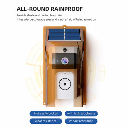 HC-001 Solar Rain Cover for U9 Visual Doorbell, Transparent Cover, Brown Cover