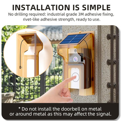 HC-001 Solar Rain Cover for U9 Visual Doorbell, Transparent Cover, Brown Cover