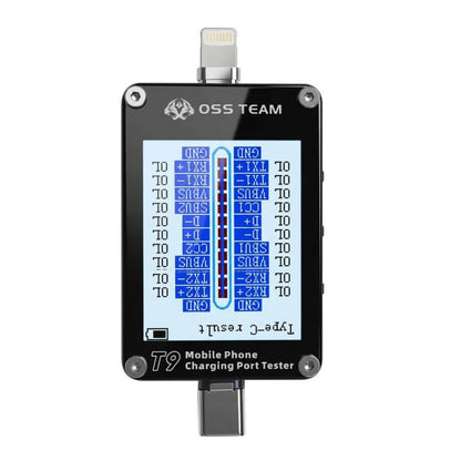 OSS T9 Smart HD Display Lightning & Type-C Tail Plug Tester, T9