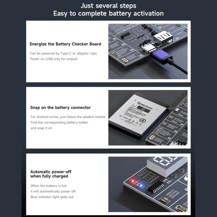 MECHANIC Pro20 Fast Charging Battery Chip Activation Detection Panel for Android, MECHANIC Pro20
