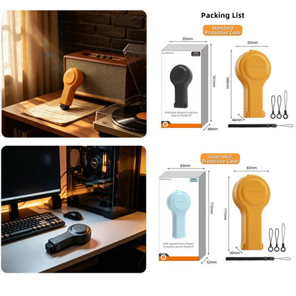 For DJI Osmo Pocket 4P Sunnylife Bulb-Shaped Gimbal Camera Protective Cover Storage Box with Lanyard, OP4-K245 Standard, OP4-K246 Upgraded