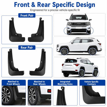 4pcs/Set Car Wheel Splash Flaps Fender Guard, For GreatWall Haval H7 2023-2025