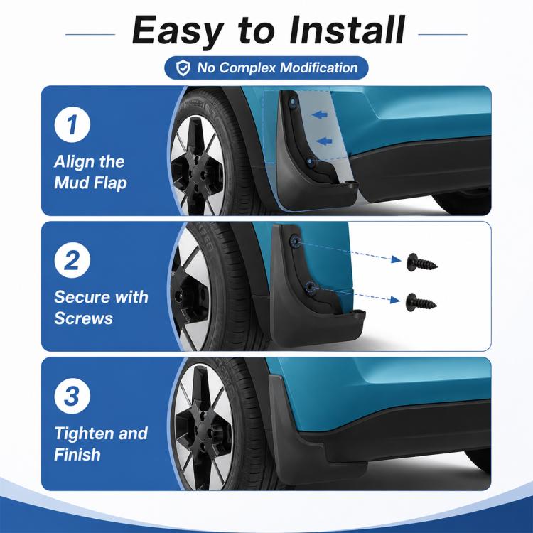 4pcs/Set Car Wheel Splash Flaps Fender Guard, For Geely Xingyuan 2024
