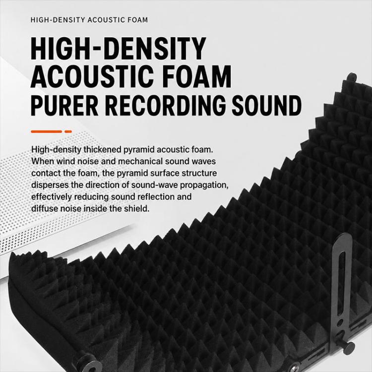 M3 Foldable Three-Panel Microphone Isolation Shield with Tripod and Pop Filter Kit, M3 Isolation Shield+Tripod+Pop Filter