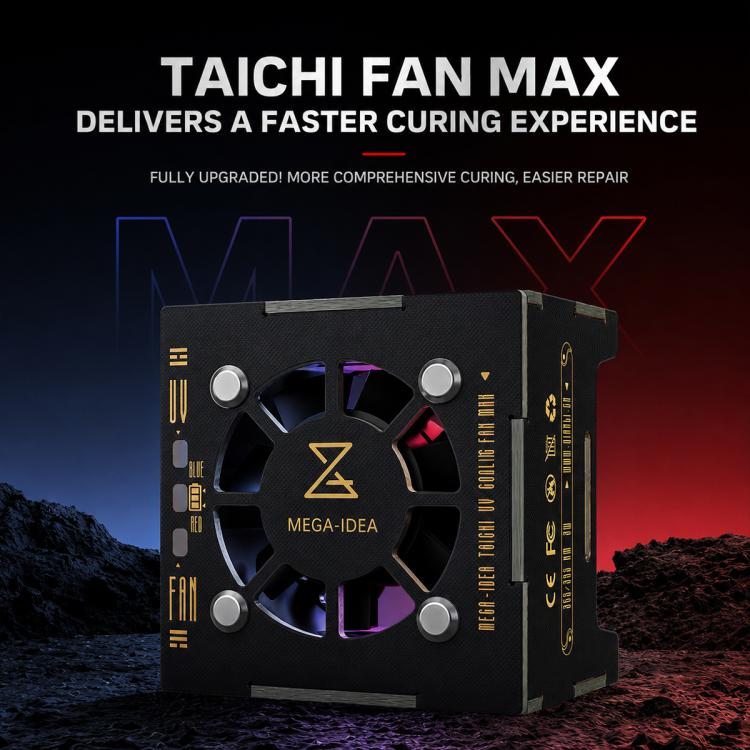 Mega-Idea Taichi UV Fan MAX Dual-LED 2 in 1 UV Curing Light with Fast Cooling Fan, Mega-Idea Taichi UV Fan MAX