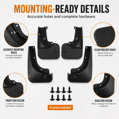 4pcs/Set Car Wheel Splash Flaps Fender Guard, For Changan Deepal G318 2025