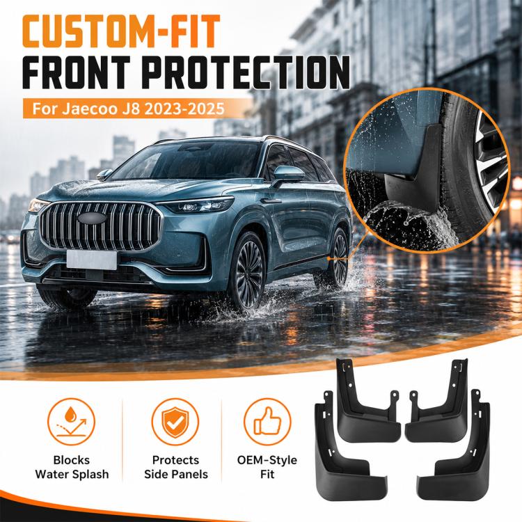 4pcs/Set Car Wheel Splash Flaps Fender Guard, For Chery Jaecoo J8 2023-2025