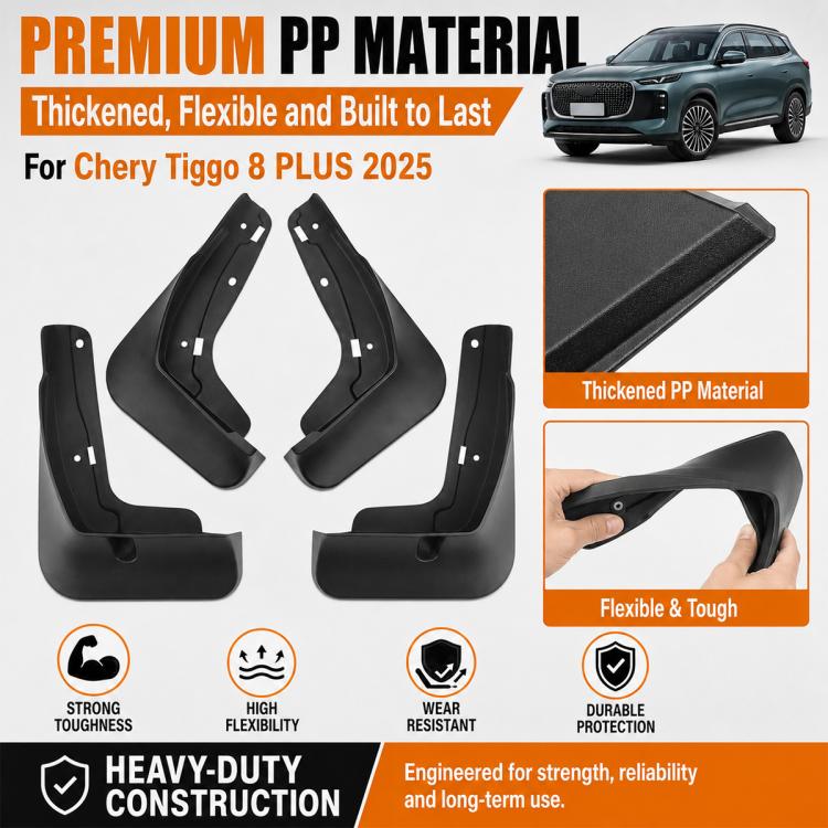 4pcs/Set Car Wheel Splash Flaps Fender Guard, For Chery Tiggo 8 PLUS 2025