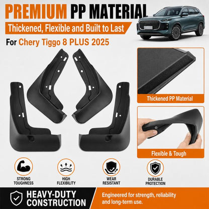 4pcs/Set Car Wheel Splash Flaps Fender Guard, For Chery Tiggo 8 PLUS 2025