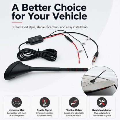 Car MP3 Radio Antenna FM Amplifier Signal Booster, 88-108MHz 600 Modulator Version, 76-230MHz B Version, 88-230MHz C Version, 88-108MHz D Version, 76-230MHz E Version