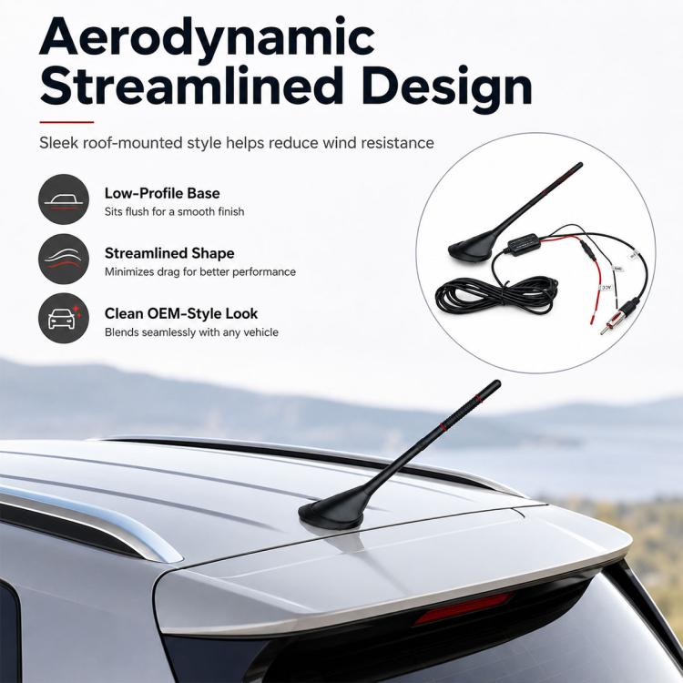 Car MP3 Radio Antenna FM Amplifier Signal Booster, 88-108MHz 600 Modulator Version, 76-230MHz B Version, 88-230MHz C Version, 88-108MHz D Version, 76-230MHz E Version