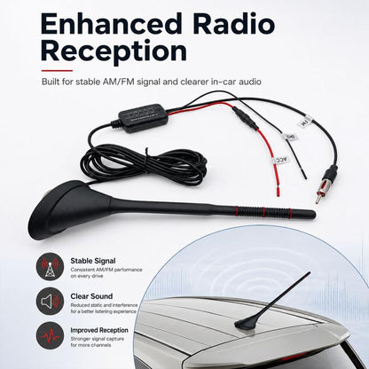 Car MP3 Radio Antenna FM Amplifier Signal Booster, 88-108MHz 600 Modulator Version, 76-230MHz B Version, 88-230MHz C Version, 88-108MHz D Version, 76-230MHz E Version