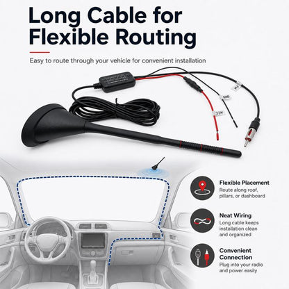 Car MP3 Radio Antenna FM Amplifier Signal Booster, 88-108MHz 600 Modulator Version, 76-230MHz B Version, 88-230MHz C Version, 88-108MHz D Version, 76-230MHz E Version