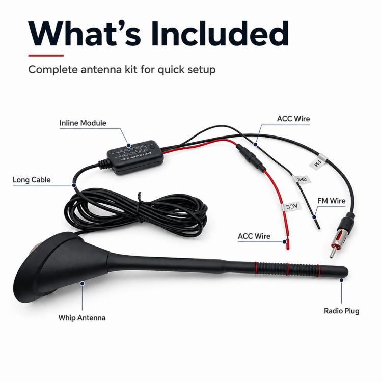 Car MP3 Radio Antenna FM Amplifier Signal Booster, 88-108MHz 600 Modulator Version, 76-230MHz B Version, 88-230MHz C Version, 88-108MHz D Version, 76-230MHz E Version