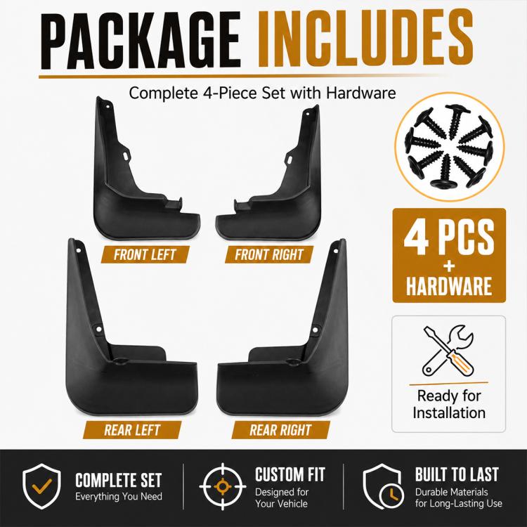 4pcs/Set Car Wheel Splash Flaps Fender Guard, For Chery Jetour X70 2020-2024