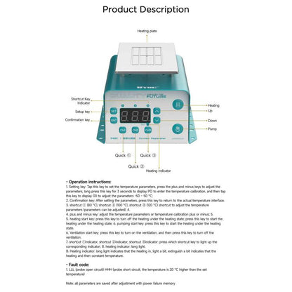 UYUE 948C 7-inch LCD Constant Temperature Heating Separation Machine, EU Plug, US Plug