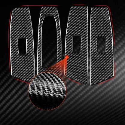 For Mazda CX-50 2022-2024 4pcs/Set Car Window Lift Panel Carbon Fiber Sticker, Window Lift Panel