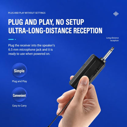 E1 UHF 2 in 1 Rechargeable Wireless Microphone