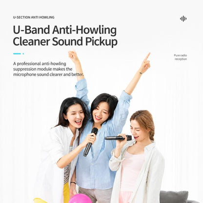 GE1 Handheld 2.4G Rechargeable Wireless Microphone, Single Microphone, Dual Microphones