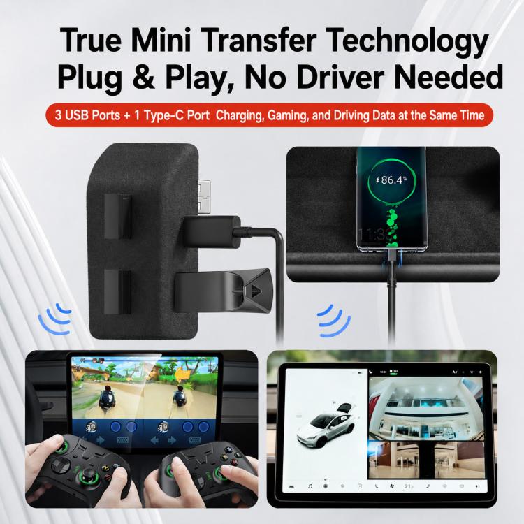 Car Glove Box Center Console Docking Station, For Tesla Model Y, For Tesla Model 3/ Y / Y L Docking Station