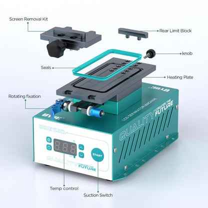 UYUE 958S-2 7-inch LCD Screen 360 Rotation Separator Machine Built-in Vacuum Pump, EU Plug, US Plug