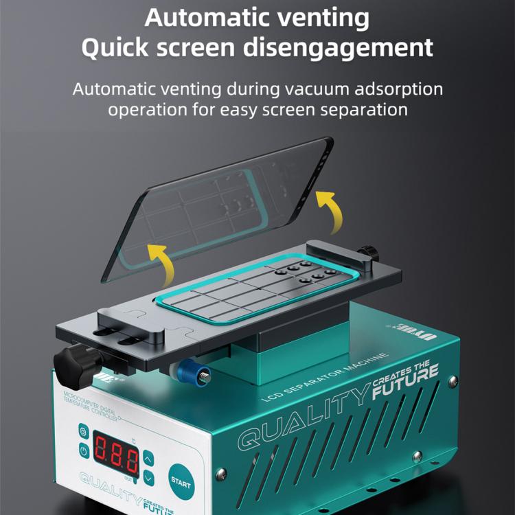 UYUE 958S-2 7-inch LCD Screen 360 Rotation Separator Machine Built-in Vacuum Pump, EU Plug, US Plug