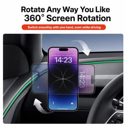 For Tesla Model 3 / Y / Y L Car Magnetic Mobile Phone Holder, Dual-sided Base, Center-mount Base