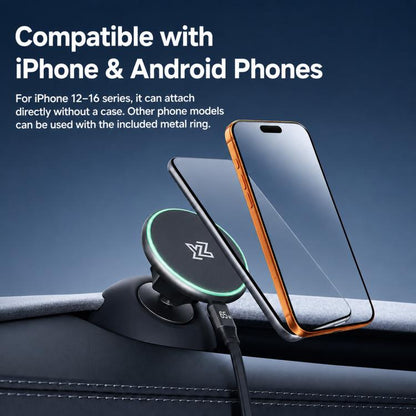 For Tesla Model 3 / Y / Y L Car Magnetic Mobile Phone Holder, Dual-sided Base, Center-mount Base