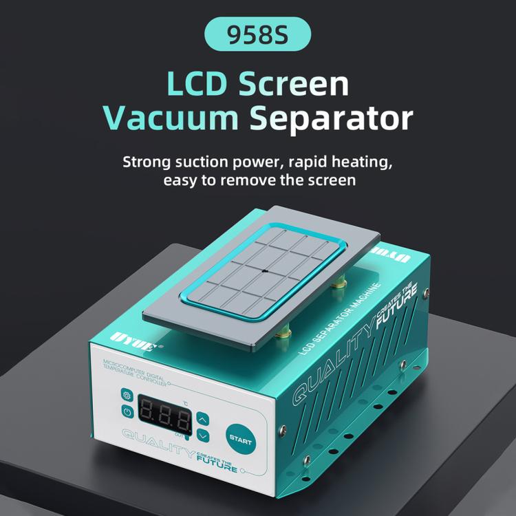 UYUE 958S 7-inch Mobile Phone LCD Screen Separator Machine Built-in Vacuum Pump, EU Plug, US Plug