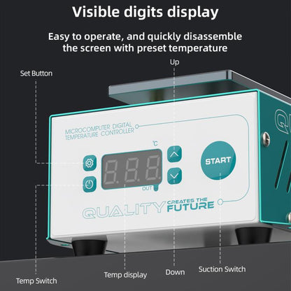 UYUE 958S 7-inch Mobile Phone LCD Screen Separator Machine Built-in Vacuum Pump, EU Plug, US Plug