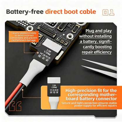 MR.YANG D03 16 in 1 Charging Boot DC Power Detection Cable for iPhone 8-17  Pro Max / Android, MR.YANG D03