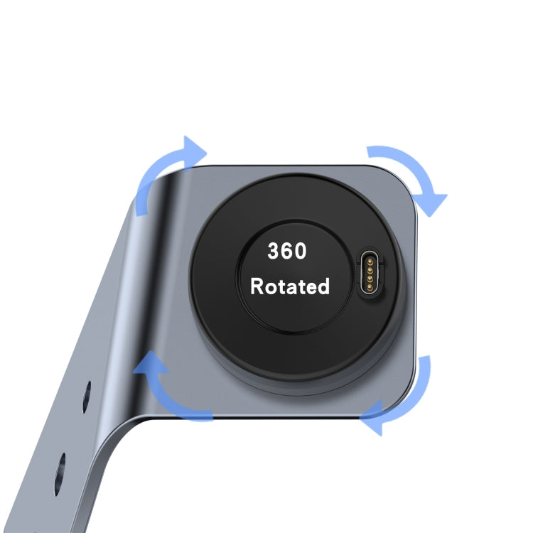 For Garmin Forerunner 745 / Venu Sq / Fenix 6 Universal Aluminum Alloy Magnetic Charger Holder with Chip Protection, Support Fast Charging, For Garmin Forerunner 745 (Right Interface)
