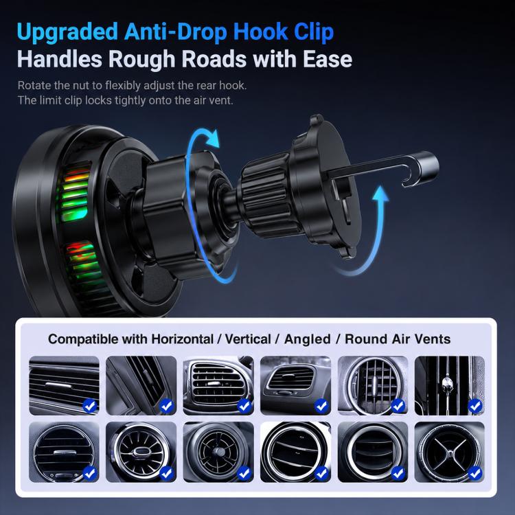 Magnetic Cooling 25W Wireless Fast Charger Car Air Outlet Holder, S32 Pro