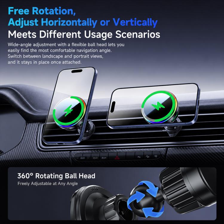 Magnetic Cooling 25W Wireless Fast Charger Car Air Outlet Holder, S32 Pro