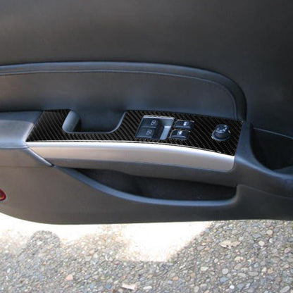 Car Carbon Fiber Glass Lift Decorative Sticker for Nissan 350z 2006-2009, Left Drive, Glass Lift, Left Drive