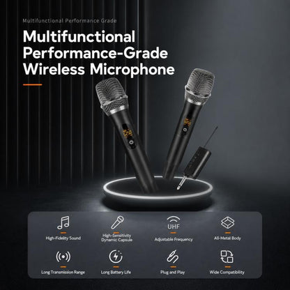 E11 1 to 2 UHF Wireless Dynamic Handheld Microphone