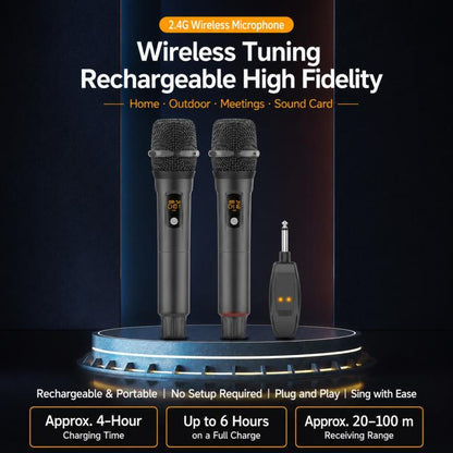G109 2 in 1 Anti-Feedback 2.4G Wireless Handheld Microphone