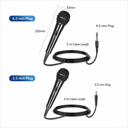 YS-01 Integrated Wired Dynamic Microphone, 6.35mm, 3.5mm