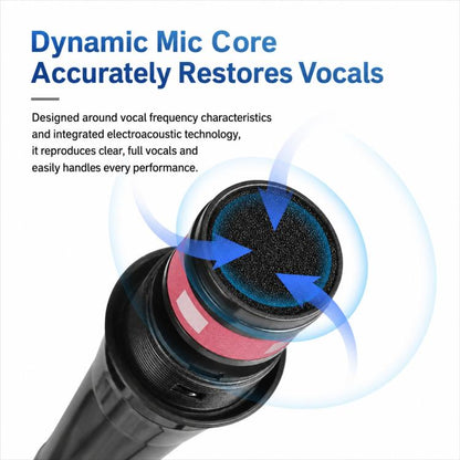 YS-01 Integrated Wired Dynamic Microphone, 6.35mm, 3.5mm