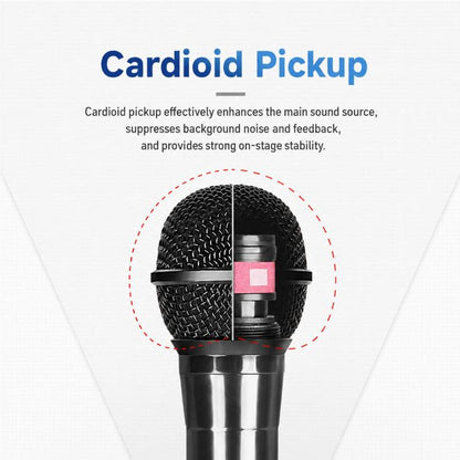 YS-02 Separate Wired Dynamic Microphone, 6.35mm, 3.5mm