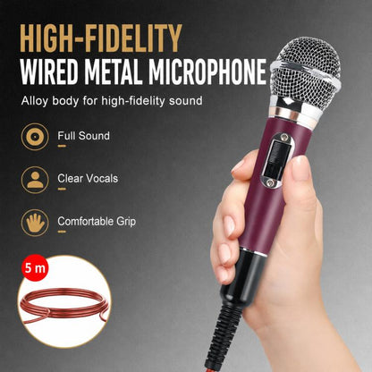 YS-308 Integrated Wired Dynamic Microphone for Karaoke Audio, 6.35mm