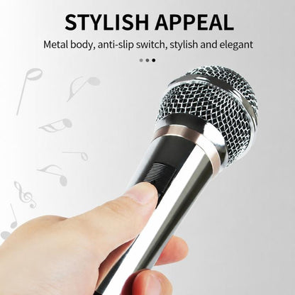 YS-308 Integrated Wired Dynamic Microphone for Karaoke Audio, 6.35mm