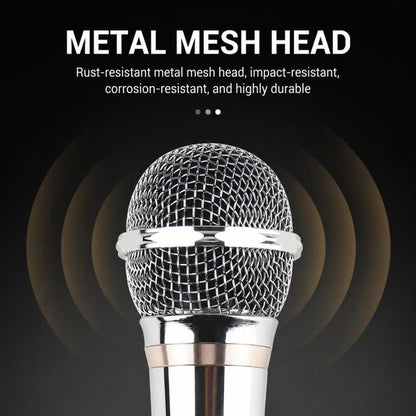 YS-308 Integrated Wired Dynamic Microphone for Karaoke Audio, 6.35mm