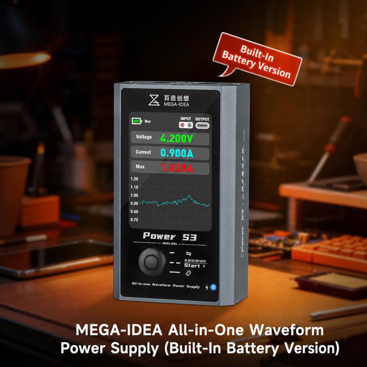 MEGA-IDEA Power S3 DC 25V Multi-Port Output Portable All-In-One Waveform Power Supply