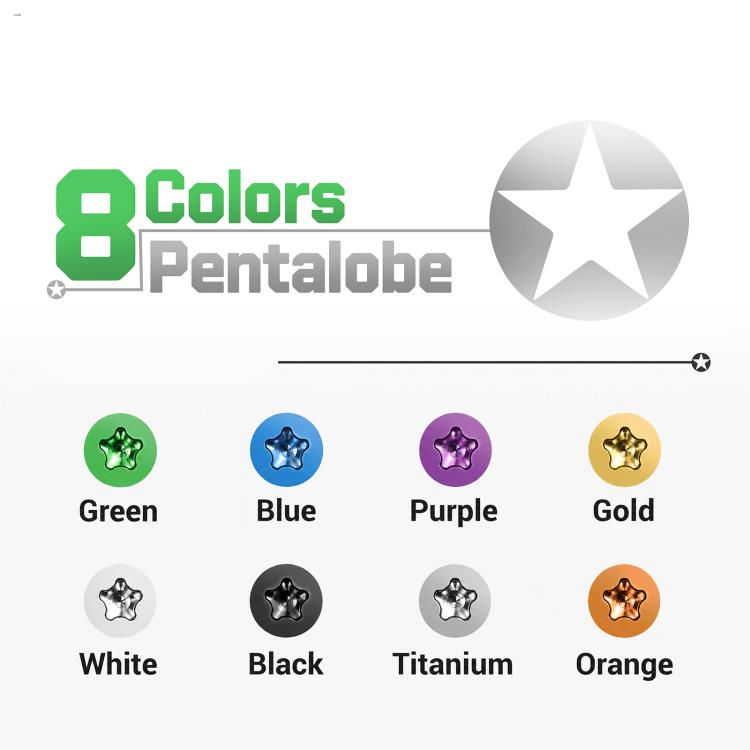 2UUL SC13 8-Color Pentalobe Charging Port Screws Kit for iPhone X-17 Pro Max