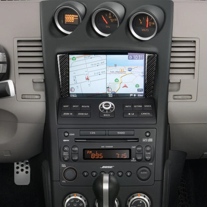 Car Carbon Fiber Navigation Frame Decorative Sticker for Nissan 350z 2006-2009, Navigation Frame