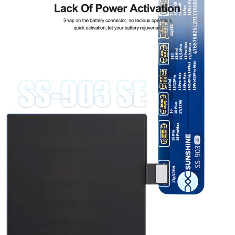SUNSHINE SS-903 SE Battery Charging Activation Board for iPhone 8-16 Pro Max / SE2 / SE3