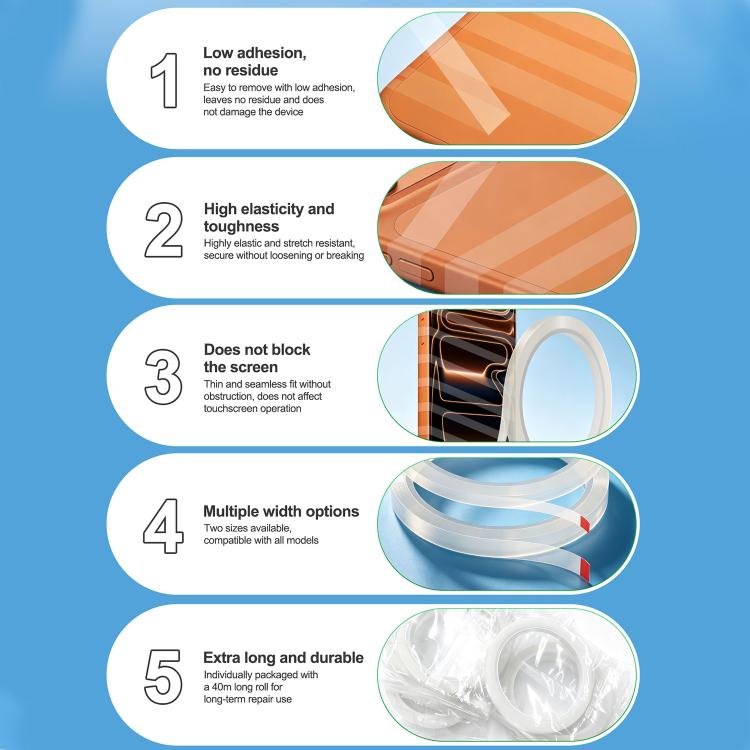 RELIFE HX3 Phone Screen Fixing Tape, 6mm x 40m, 10mm x 40m